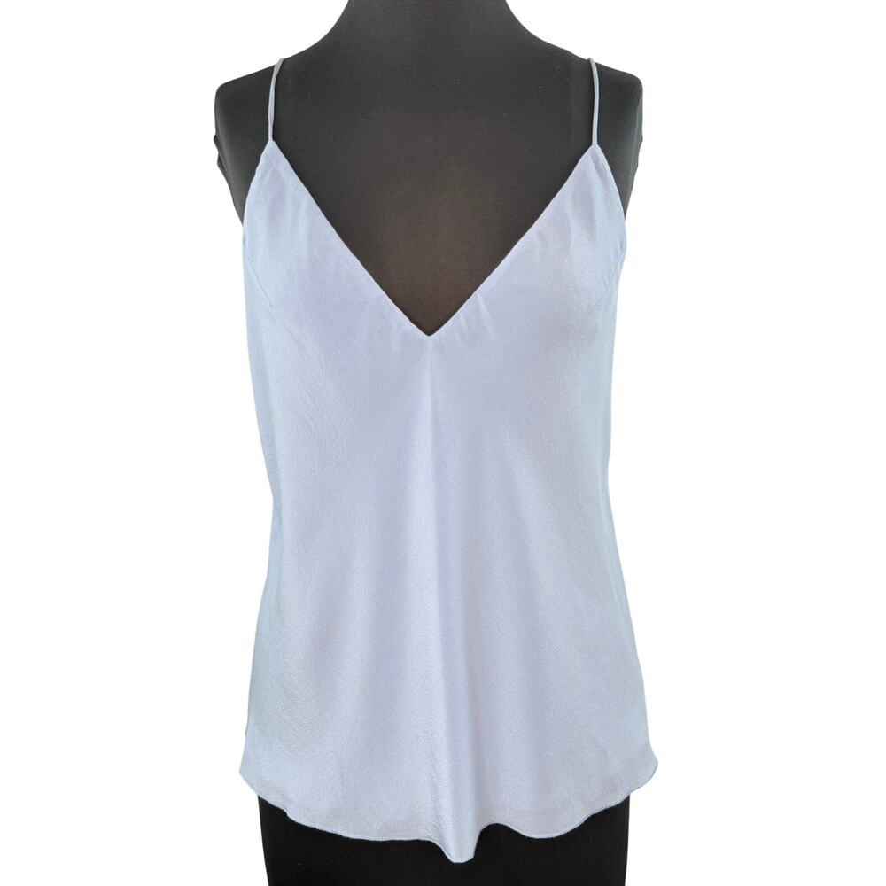 Everlane Blue Cami Tank Top Silk Sweetheart Casual Spaghetti Strap Size 6 NEW